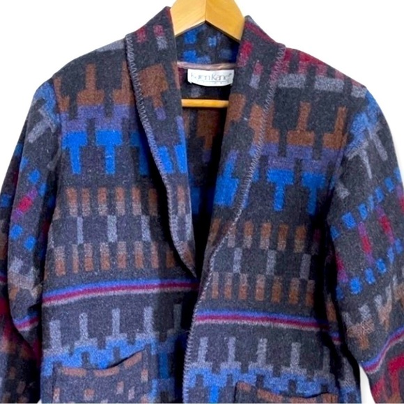 Vintage Karen Kane Aztec Style Blanket Style Jacket - Picture 2 of 6